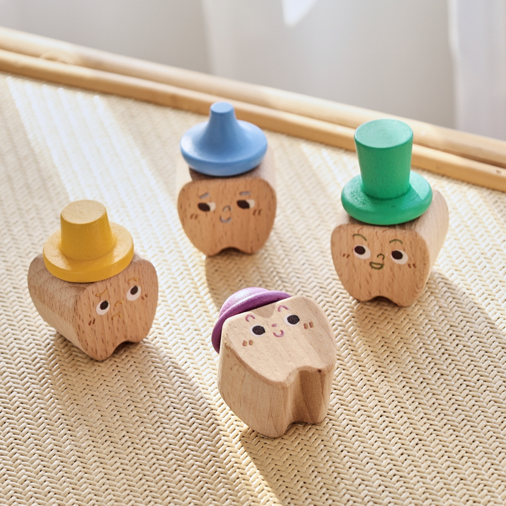 Baby Products Natural - 4pc Set Baby Tooth Wooden Box