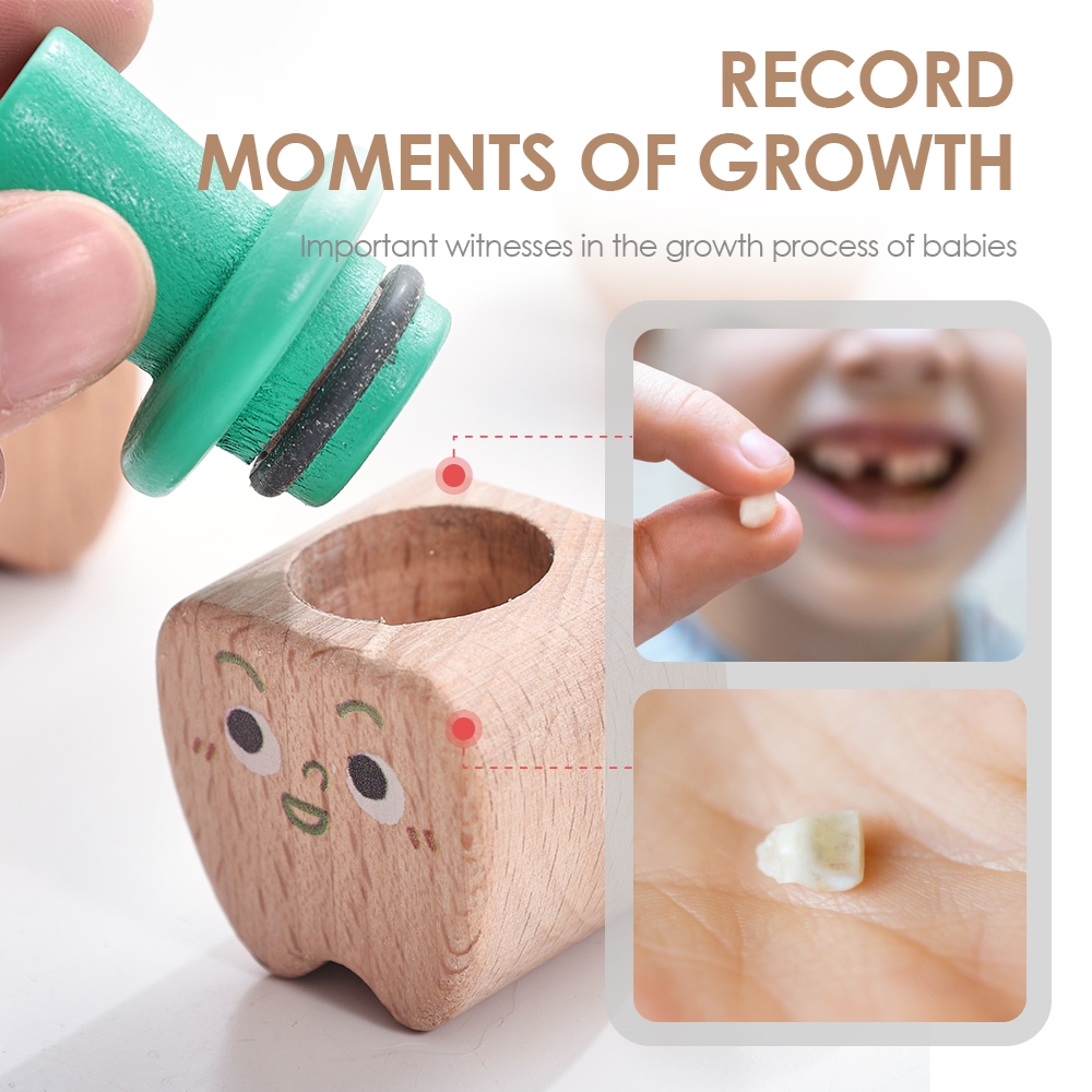 4pc Set Baby Tooth Wooden Box  - Baby Products Natural incelemesi ve fiyatı