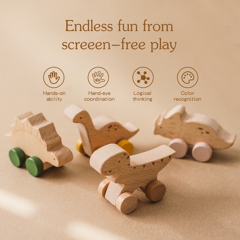 1PC Baby Toy Beech Wood Block  - Baby Products Natural incelemesi ve fiyatı