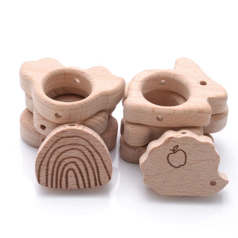 10Pcs Natural Beech Wooden Bea - Baby Products Natural incelemesi ve fiyatı
