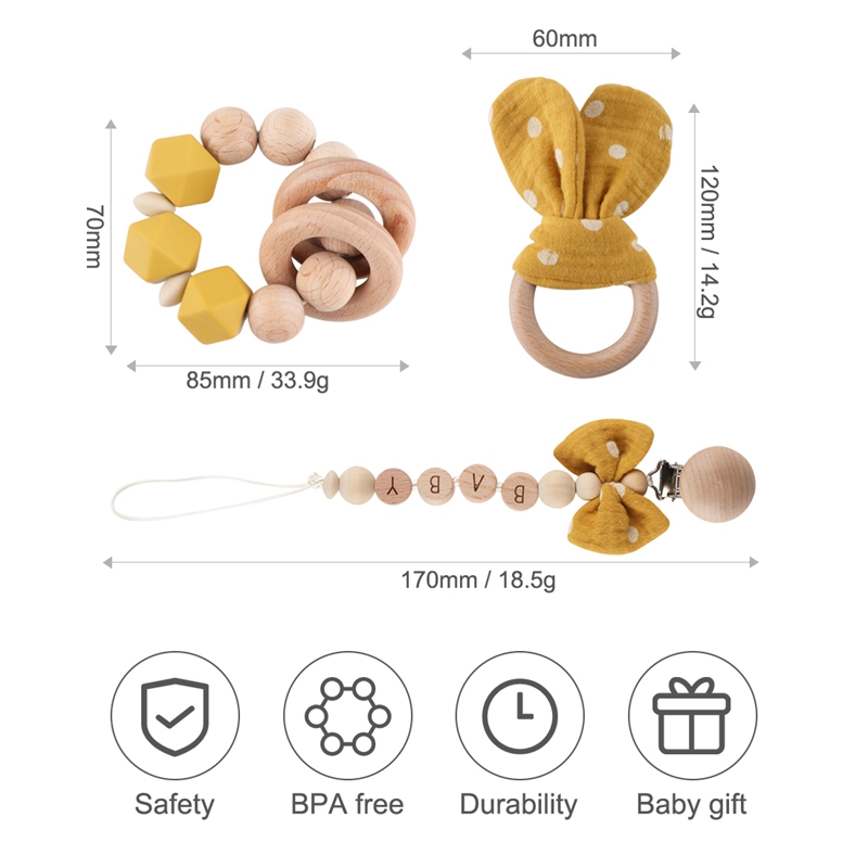 1pc Baby Rattle Wooden Ring Be - Baby Products Pictures incelemesi ve fiyatı