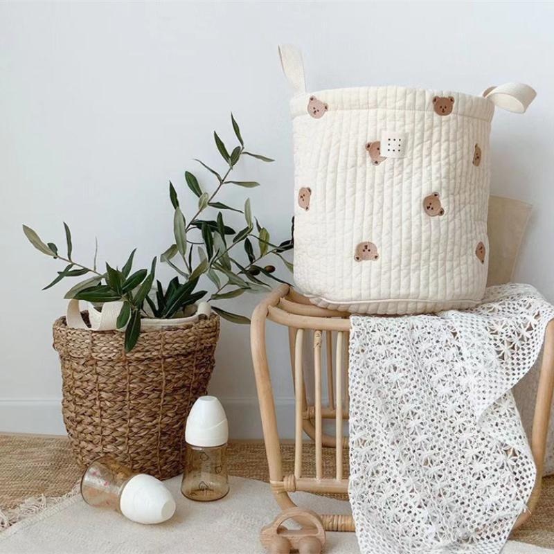 Cute Bear Embroidery Diaper Ba - Baby Products Basket incelemesi ve fiyatı
