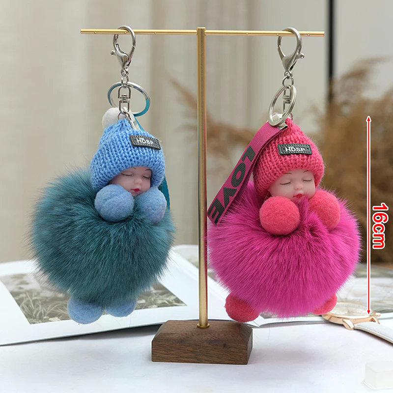 Pompom Sleeping Baby Keychain  - Baby Sleep Sack incelemesi ve fiyatı