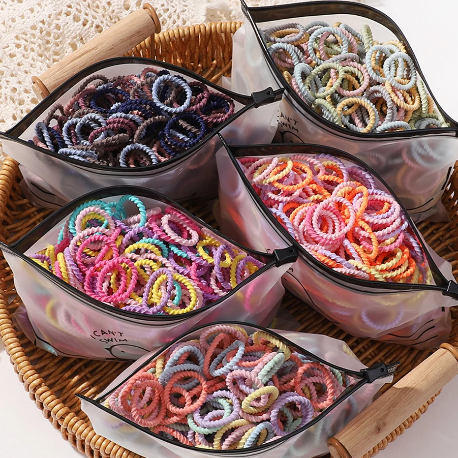 100pcs/Bag Elastic Hair Bands  - Baby Products Wholesale incelemesi ve fiyatı