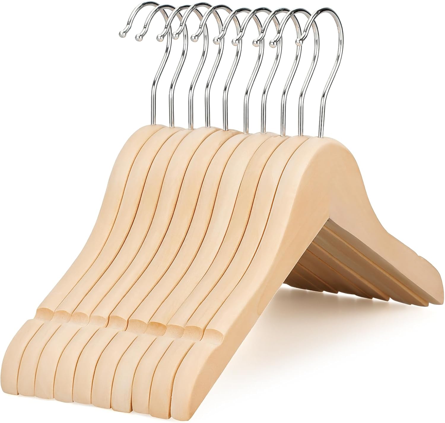 Natural Wood Baby Hangers 10 P - Baby Products Natural incelemesi ve fiyatı