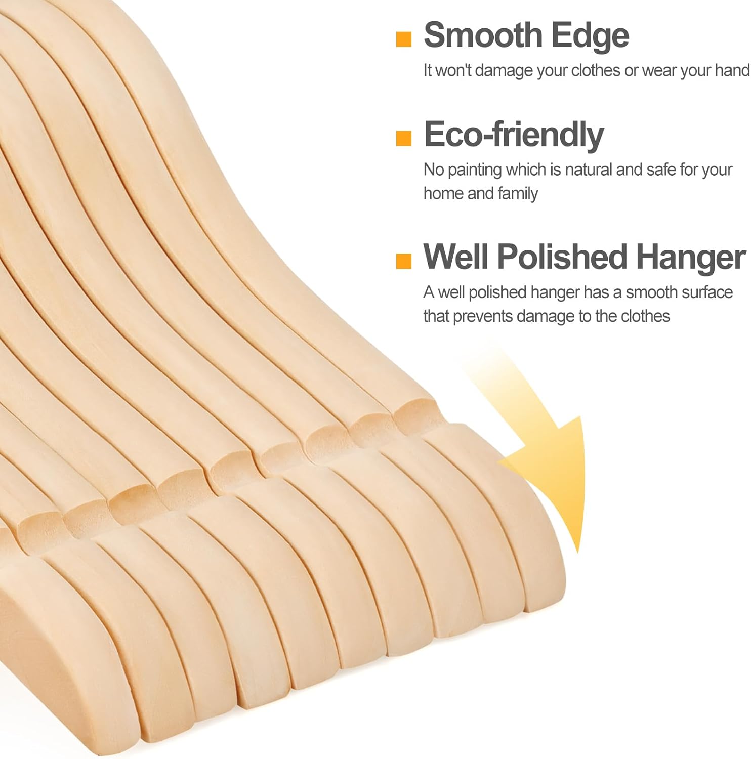 Natural Wood Baby Hangers 10 P - Baby Products Natural incelemesi ve fiyatı